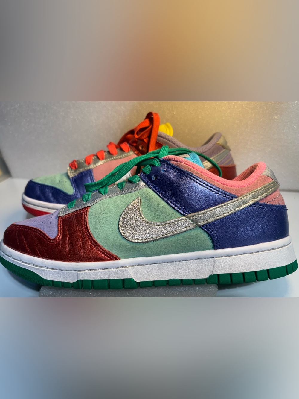 Nike Dunk Low Sunset Pulse Women’s 8 Colorful Metallic Sneakers